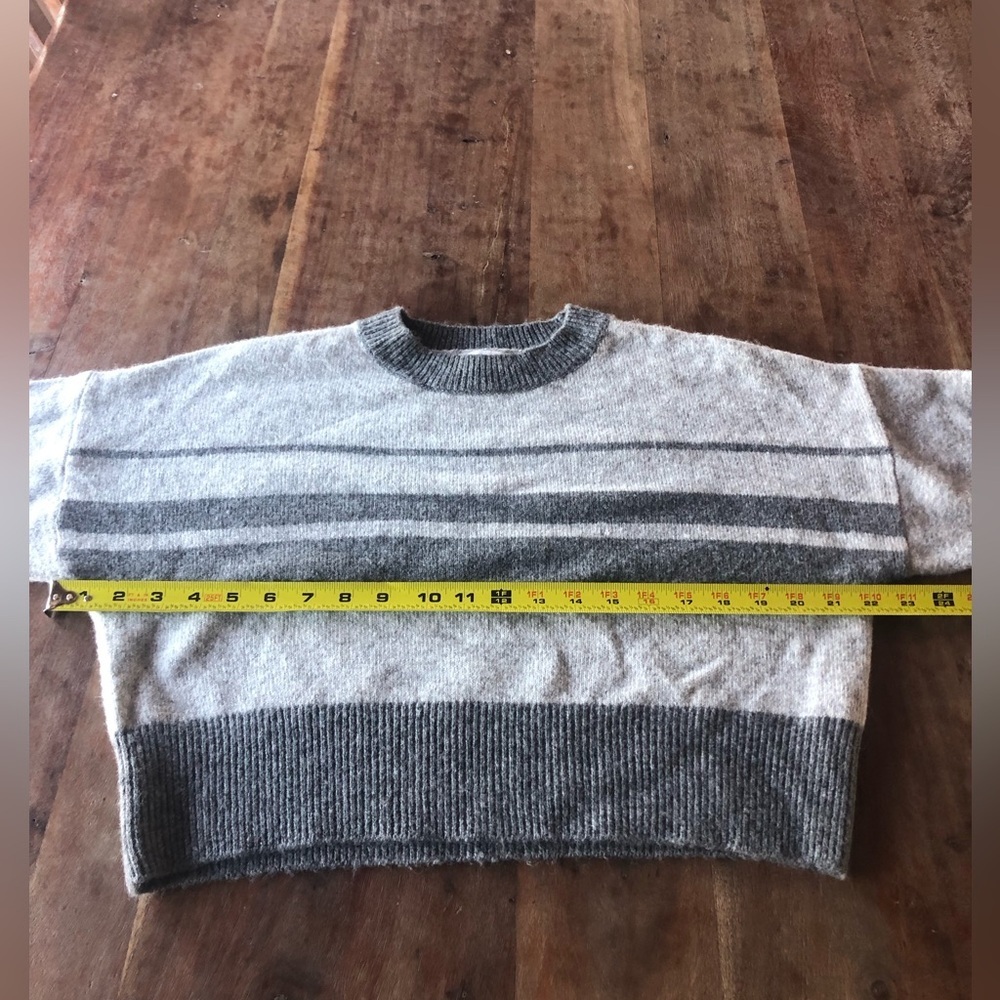 Topshop Sweater Striped Crewneck Cropped - Picture 4 of 6